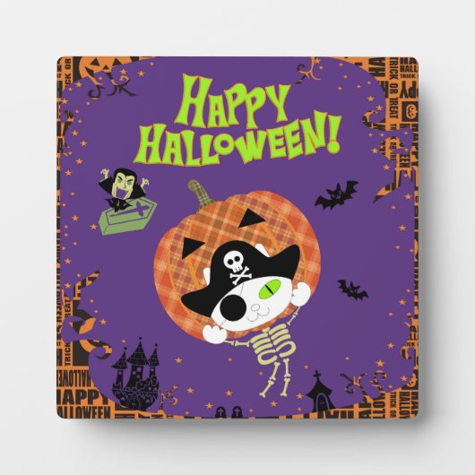 Pirate skelet kat fotoplaat (Voorkant)