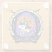 Pirate skelet kat glazen onderzetter (Achterkant)