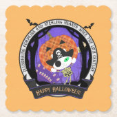 Pirate skelet kat kartonnen onderzetters (Voorkant)