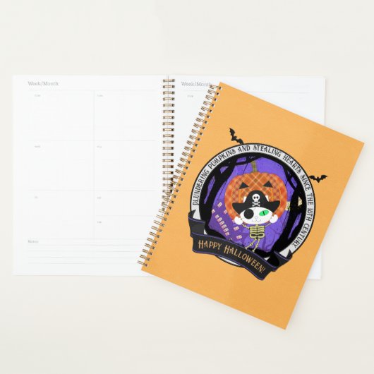 Pirate skelet kat planner (Display)