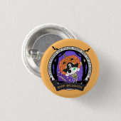 Pirate skelet kat ronde button 3,2 cm (Voorkant /achterkant)