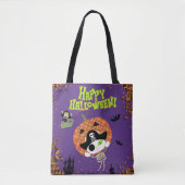 Pirate skelet kat tote bag (Voorkant)