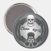 Pirate Skelet Schone Vuile Vaatwasser Magneet (Voorkant / Achterkant)