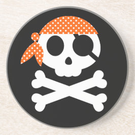 Pirate Skelet Skull Bandanna Zandsteen Onderzetter