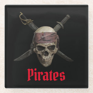 Pirate skeletglas onderzetter