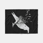 Pirate Skeleton Dinosaur T Rex Funny Tyrannosaurus Fleece Deken (Voorkant (Horizontaal))