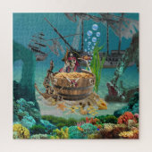 PIRATE SKELETON IN EEN BARREL LEGPUZZEL (Verticaal)