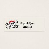 Pirate Skeleton Kids Birthday Party Favor Gift Lab Mini Visitekaartjes (Voorkant)
