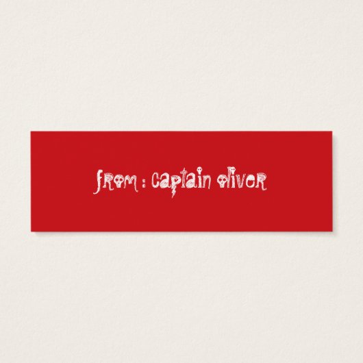 Pirate Skeleton Kids Birthday Party Favor Gift Lab Mini Visitekaartjes (Achterkant)