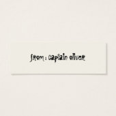 Pirate Skeleton Kids Birthday Party Favor Gift Lab Mini Visitekaartjes (Achterkant)