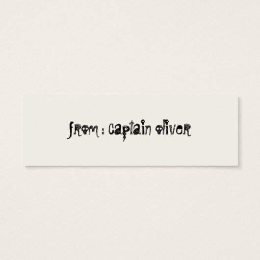 Pirate Skeleton Kids Birthday Party Favor Gift Lab Mini Visitekaartjes (Achterkant)