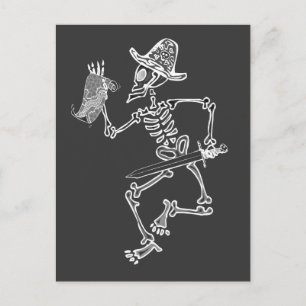Pirate Skeleton Map t Briefkaart