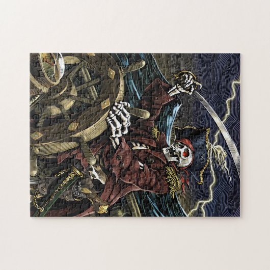 Pirate Skeleton Puzzle Legpuzzel (Horizontaal)