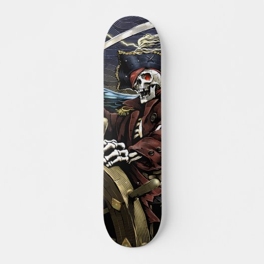 Pirate Skeleton Skateboard (Voorkant)