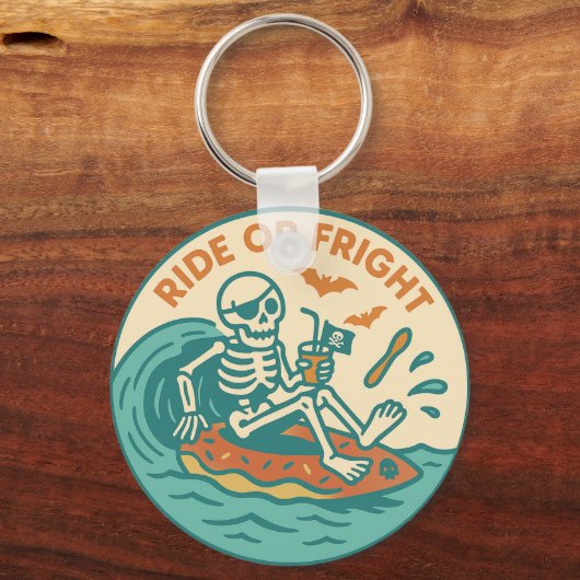 Pirate Skeleton Summer Spooky Sleutelhanger (Achterkant)