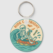 Pirate Skeleton Summer Spooky Sleutelhanger (Achterkant)