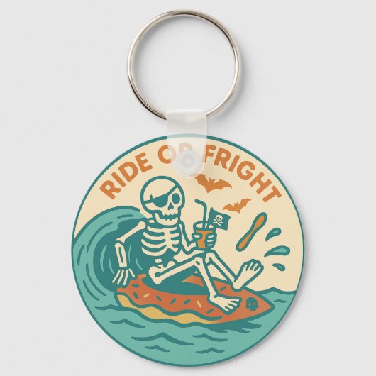 Pirate Skeleton Summer Spooky Sleutelhanger (Achterkant)