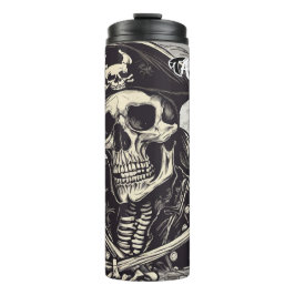 Pirate Skeleton Thermal Tumbler Thermosbeker