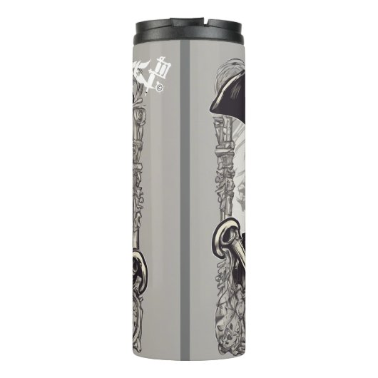 Pirate Skeleton Thermal Tumbler Thermosbeker (Achterkant)