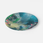 Pirate Skeleton Treasure onder het Zee Party Papieren Bordje (Gekanteld)