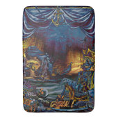 Pirate Skeleton Treasure under the Zee Comic Art Badmat (Voorkant Verticaal)