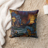 Pirate Skeleton Treasure under the Zee Comic Art Kussen (Deken)