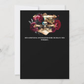 Pirate Skull 3D gothic rozen Halloween Volwassenen Kaart (Achterkant)