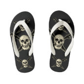 Pirate (Skull) - Aangepaste Teenslippers, Kinderen Kinder Teenslippers (Voetbed)