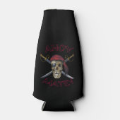 Pirate skull Ahoy Matey Flesjeskoeler (Voorkant)