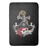 Pirate Skull Anchor Badmat (Voorkant Verticaal)