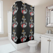 Pirate Skull Anchor Douchegordijn (In situ)