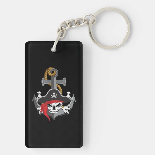 Pirate Skull Anchor Sleutelhanger (achterkant)