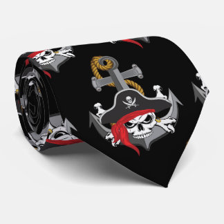 Pirate Skull Anchor Stropdas