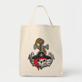 Pirate Skull Anchor Tote Bag (Voorkant)