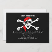 Pirate Skull and Crossbones Invitation Kaart (Voorkant)