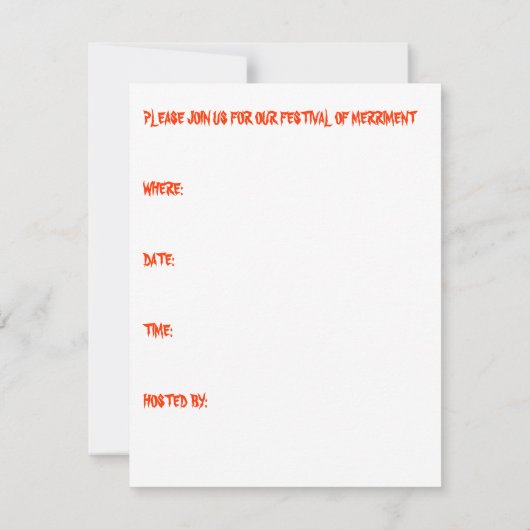 Pirate Skull and Crossbones Party Invitation Kaart (Achterkant)