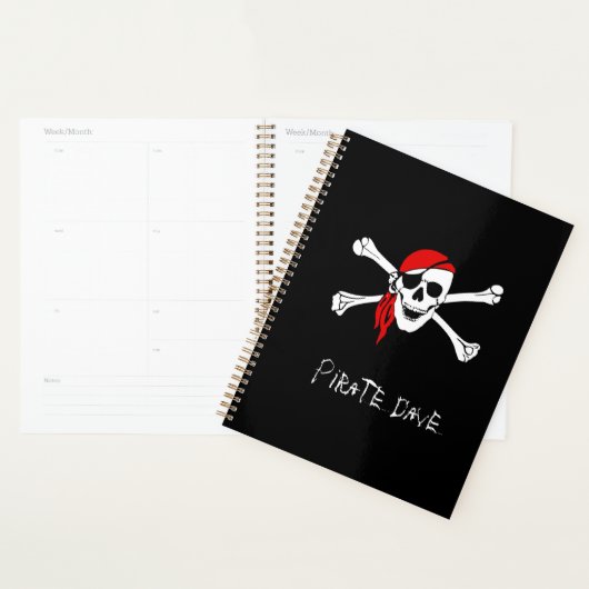 Pirate Skull and Crossbones Planner-Notitieboek Planner (Display)