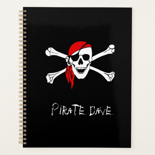 Pirate Skull and Crossbones Planner-Notitieboek Planner (Voorkant)