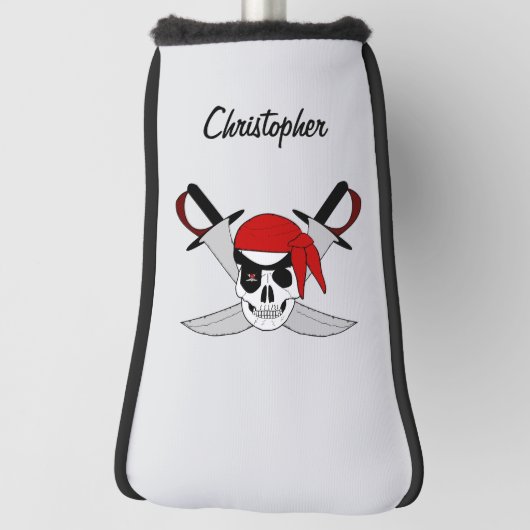 Pirate Skull And Swords Design Golfheadcover (Draai 90)
