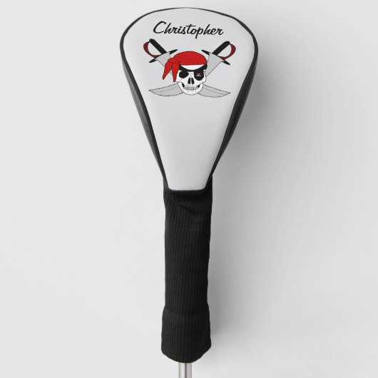 Pirate Skull And Swords Design Golfheadcover (Voorkant)