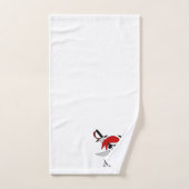 Pirate Skull And Swords Design Monogrammed Bad Handdoek (Handdoek)