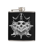 Pirate Skull and Swords, Vinyl Wrapped Flask Heupfles (Voorkant)