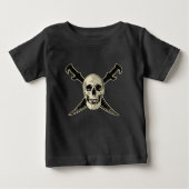 Pirate (Skull) - Baby Fine Jersey T-Shirt (Voorkant)