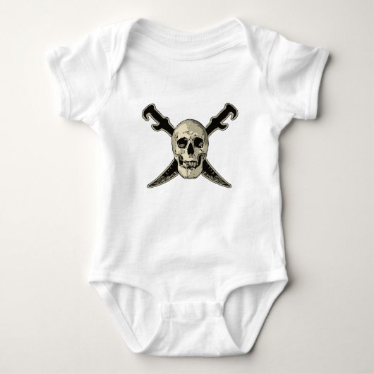 Pirate (Skull) - Baby Jersey Bodysuit (Voorkant)