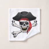 Pirate Skull Bad Handdoek (Wasdoekje)