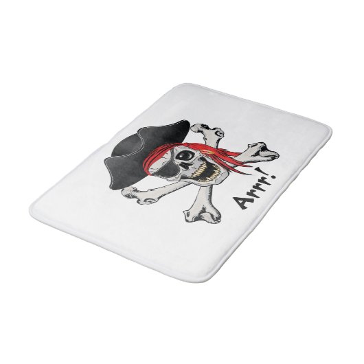 Pirate Skull Badmat (Gekanteld)