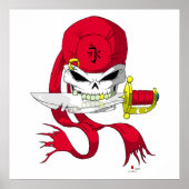 Pirate Skull Bandana Poster (Voorkant)