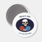Pirate Skull Beat me Ping Pong Magneet (Voorkant / Achterkant)