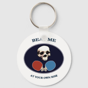 Pirate Skull Beat me Ping Pong Sleutelhanger