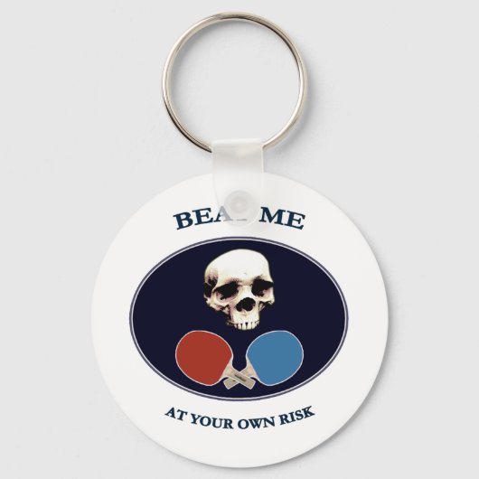 Pirate Skull Beat me Ping Pong Sleutelhanger (Voorkant)